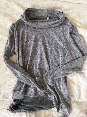 Simply Irresistible Heather Gray Cowl Neck Sweater